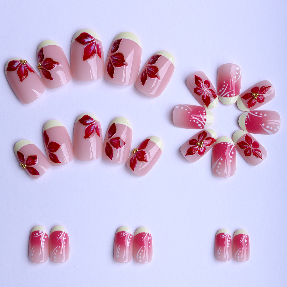 Kunstvolle Fingernägel mit Floralen Details Brehn