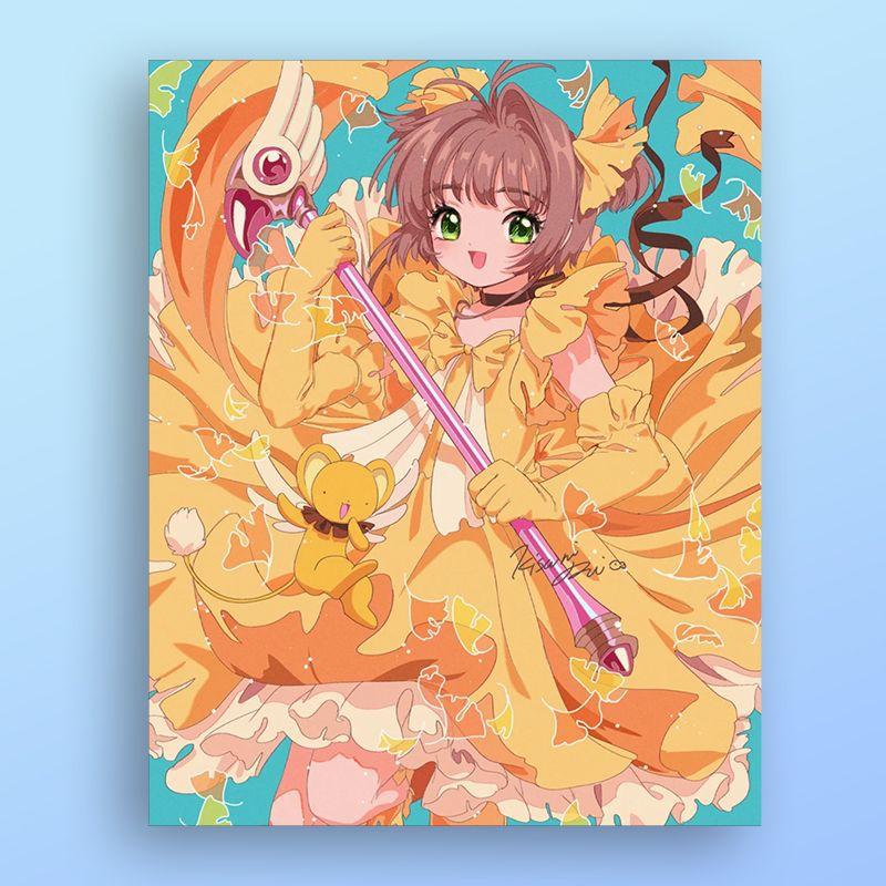 Anime-inspirierte Illustrationskunstdruck Brehn