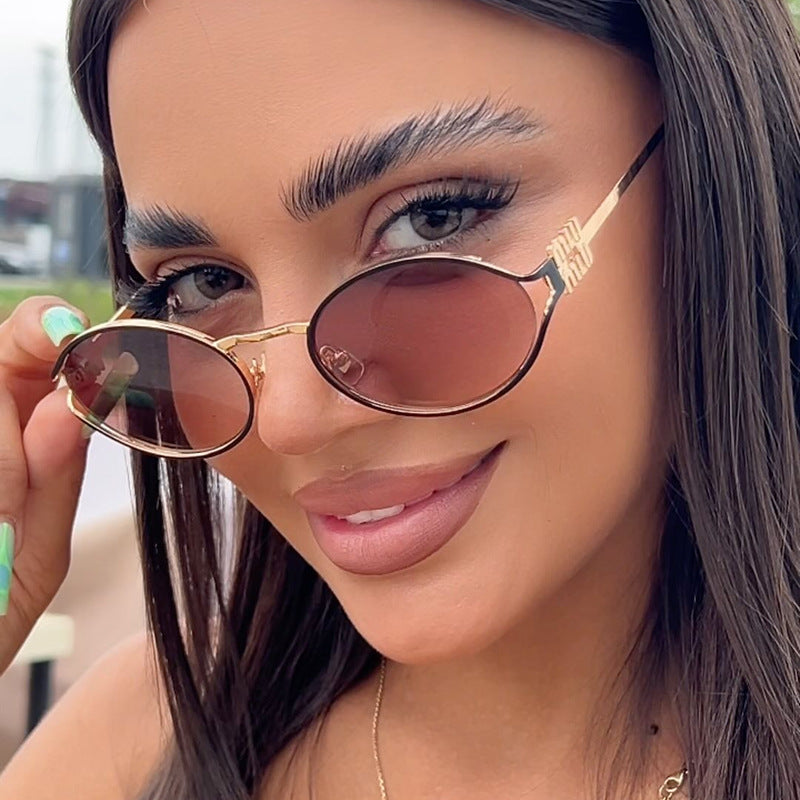 Damen elegante ovale Sonnenbrille Brehn