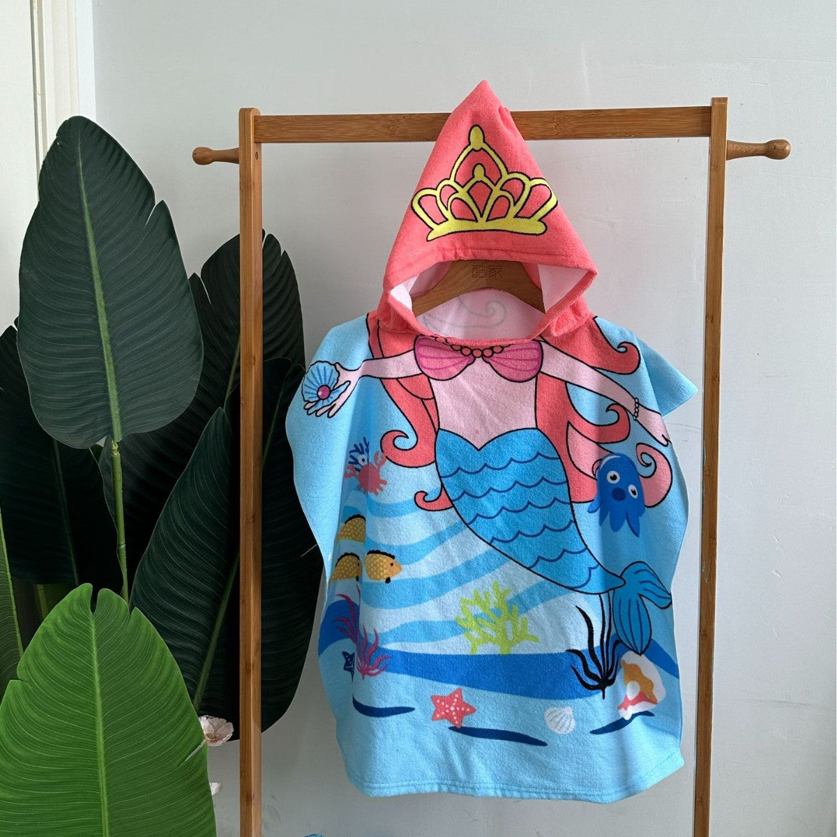 Kinder Haifisch-Design Kapuzenhandtuch Poncho Brehn