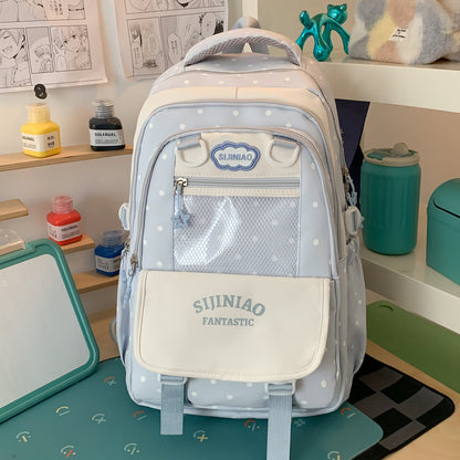 Stylische Pünktchen Schultasche Brehn