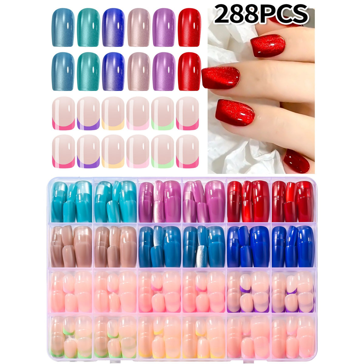 Premium Full Coverage Press-On Nail Tips Set