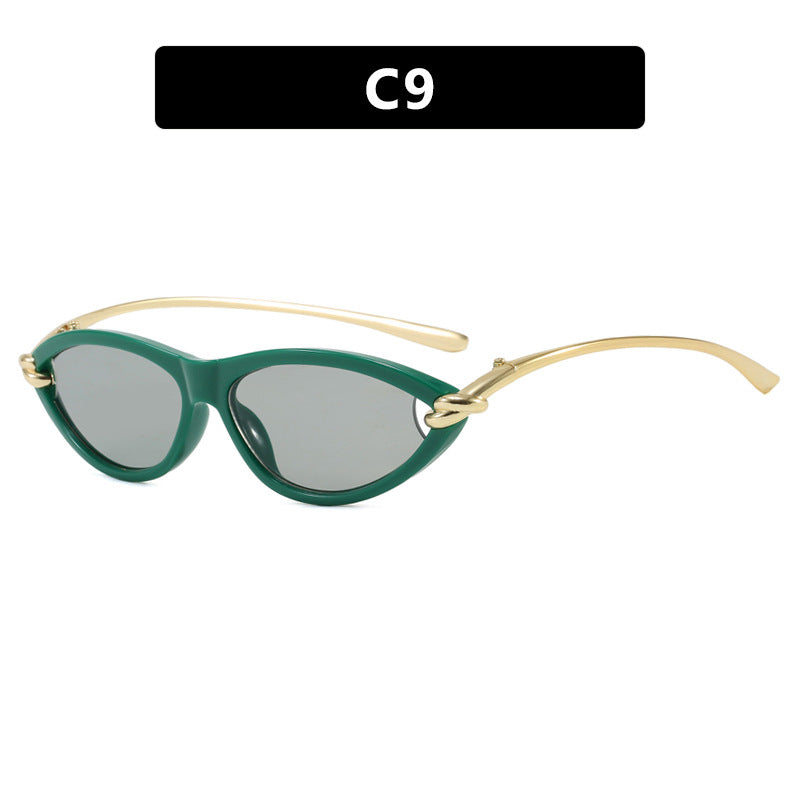 Damen Cat-Eye Sonnenbrille mit elegantem Metallrahmen und schützendem UV-Filter Brehn