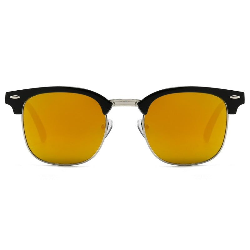 Damen modische Retro-Sonnenbrille mit metallischem Rahmen Brehn