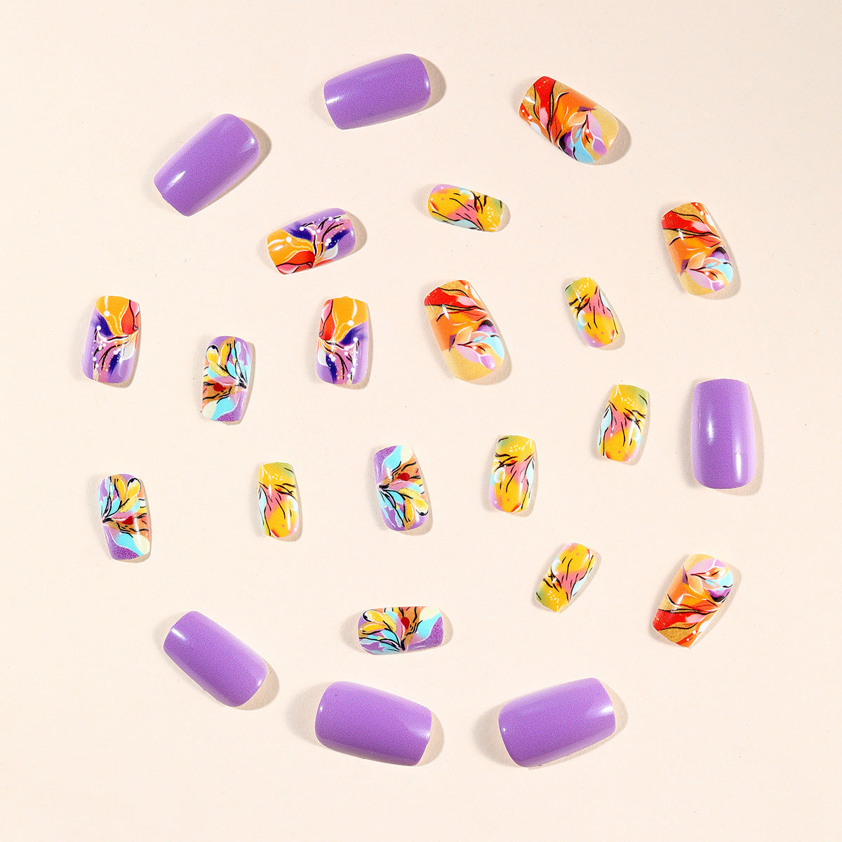 Künstlerische Florale Gel-Nagelkunstverlängerungen Brehn