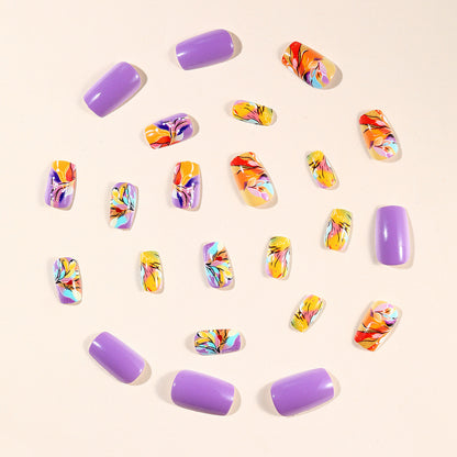 Künstlerische Florale Gel-Nagelkunstverlängerungen Brehn