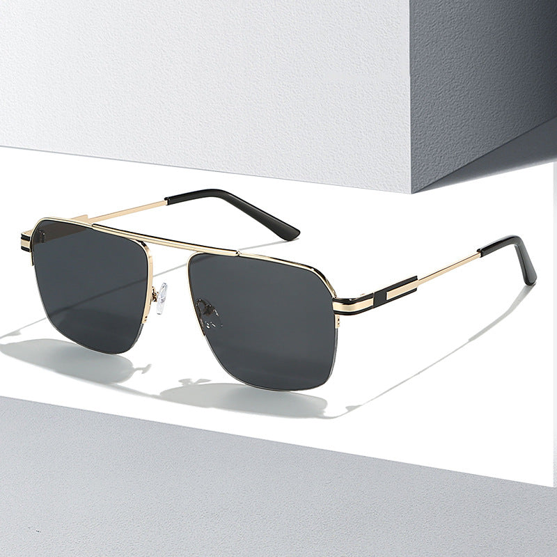 Herren Geometrische Schild Sonnenbrille Brehn