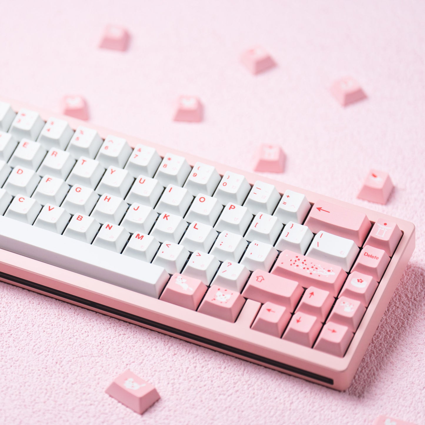 Benutzerdefinierte pinke Keycap Mechanische Tastatur Brehn