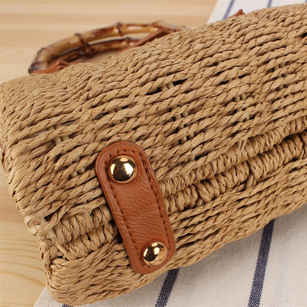 Handtasche mit Modernem Geflochtenem Design und Verstellbarem Schulterriemen Brehn