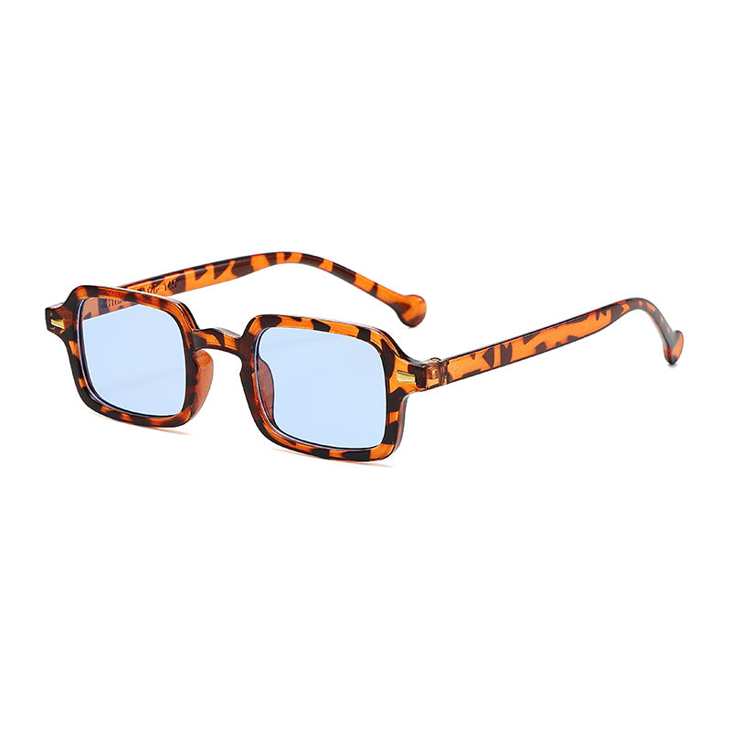 Damen geometrische Sonnenbrille mit trendigem Animal-Print Brehn