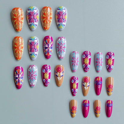Kreatives Blumen-Acryl-Nagelkunst-Design-Kit