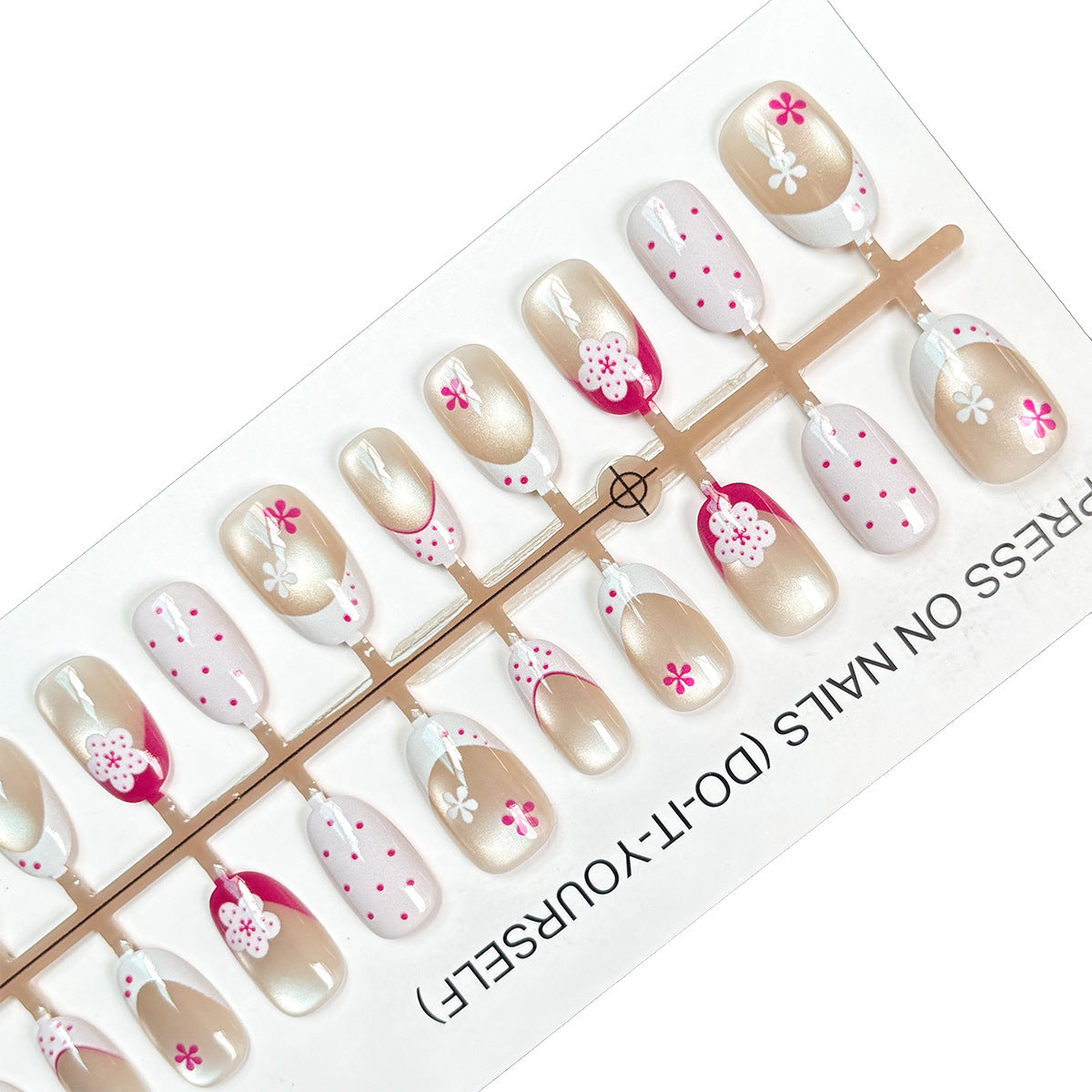 Floral Design Press-On Nail Set Brehn