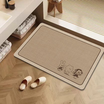 Stylische rutschfeste Badezimmermatte Brehn