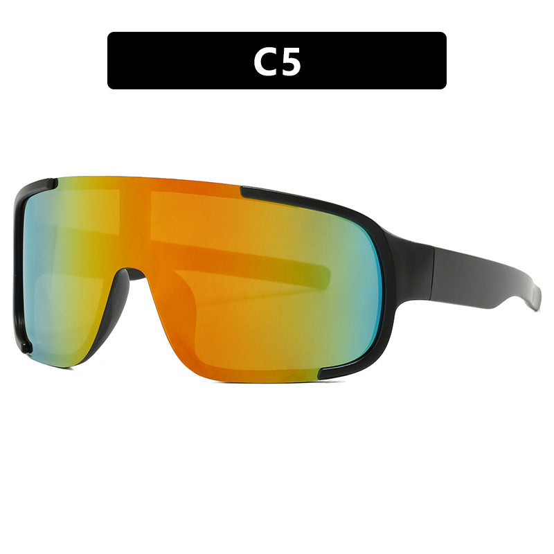 Damen sportliche UV-Schutz-Sonnenbrille mit breiter, aerodynamischer Form Brehn