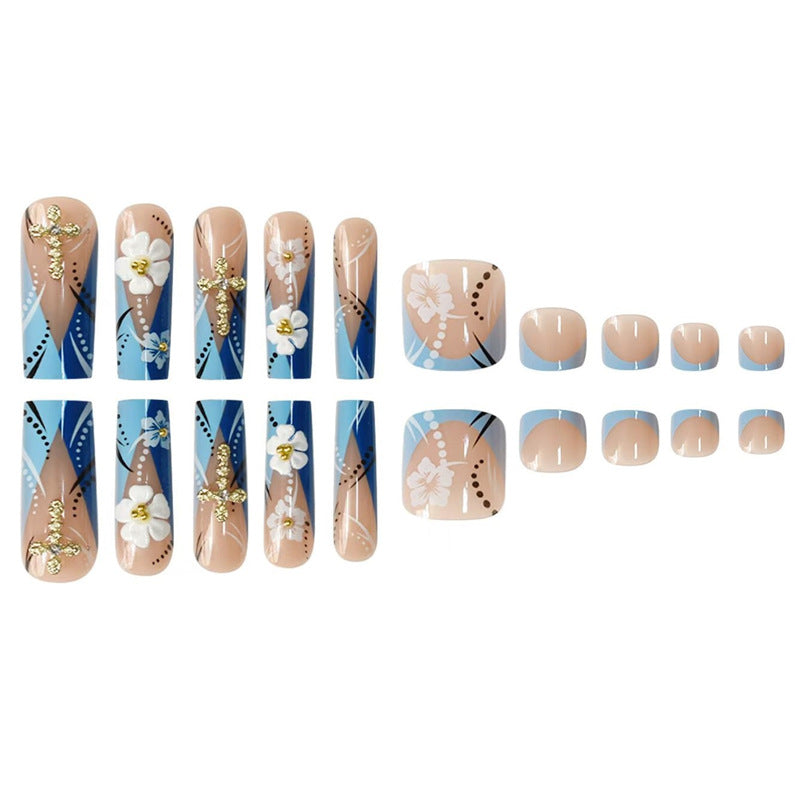 Dekorative Blumige Press-On Nail Art Extensions Brehn 1787913951