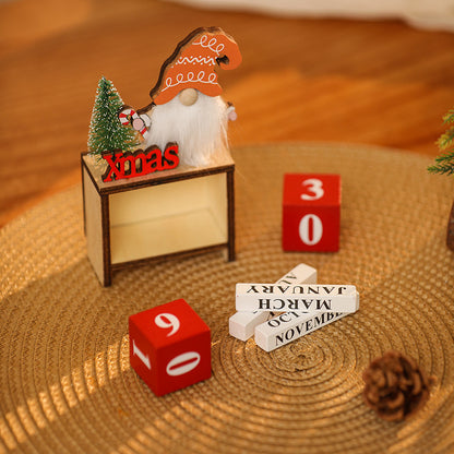 Dekorative Weihnachtsgnom mit Kalender Brehn