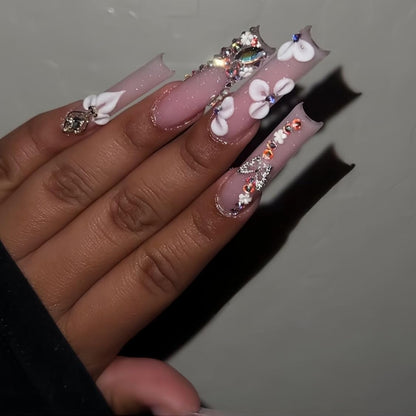 Blumen Decorative Press-On Nagelverlängerungen Brehn