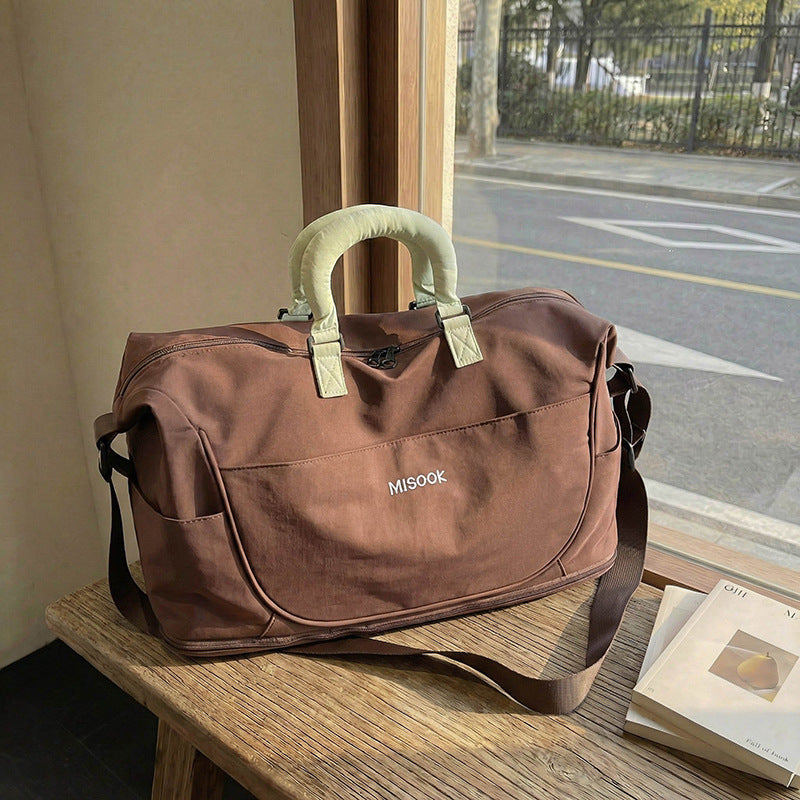 Stylische Leder Reise-Duffel-Tasche