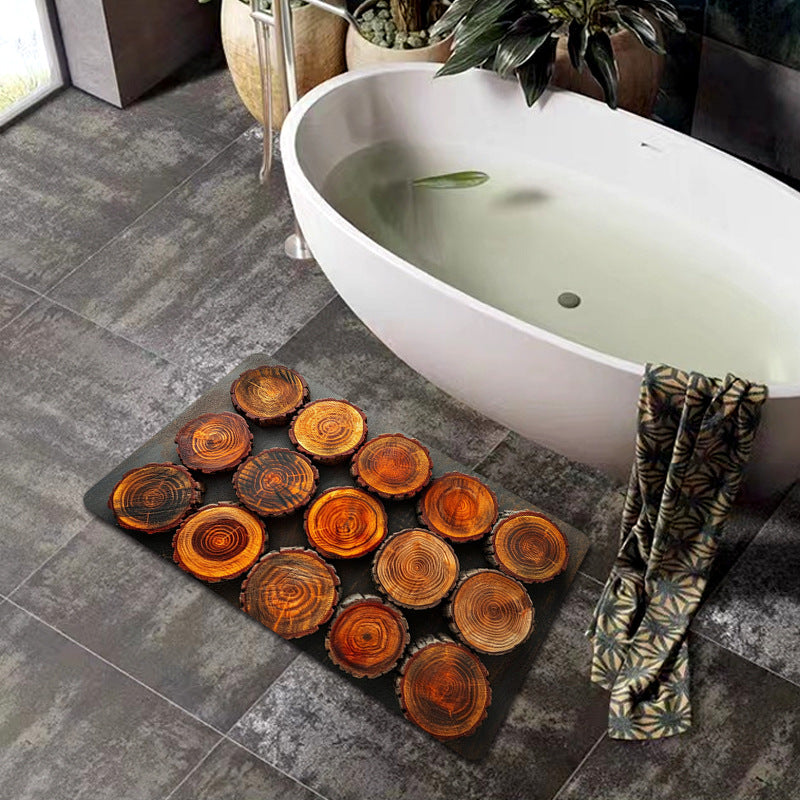Natürliche Holzmaserung Badmatte Brehn
