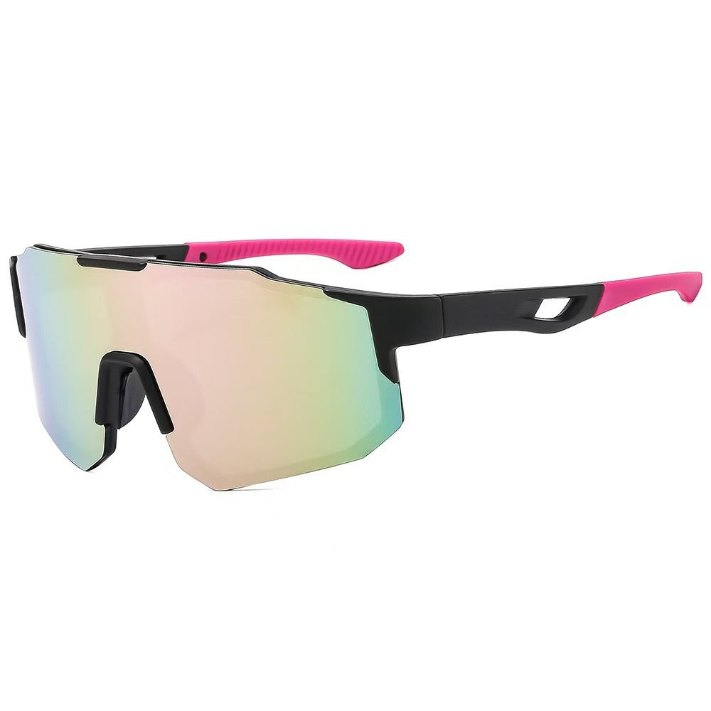 Unisex nan sportliche Fahrrad-Sonnenbrille mit einteiligem Visier, UV-Schutz und rutschfesten Nasenpads Brehn