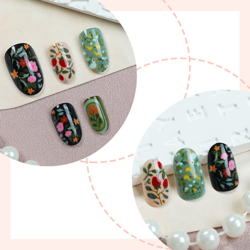 Blumendesign Press-On Nagelkunst-Set Brehn