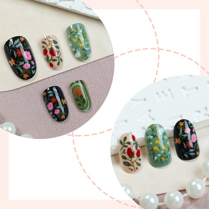 Blumendesign Press-On Nagelkunst-Set Brehn