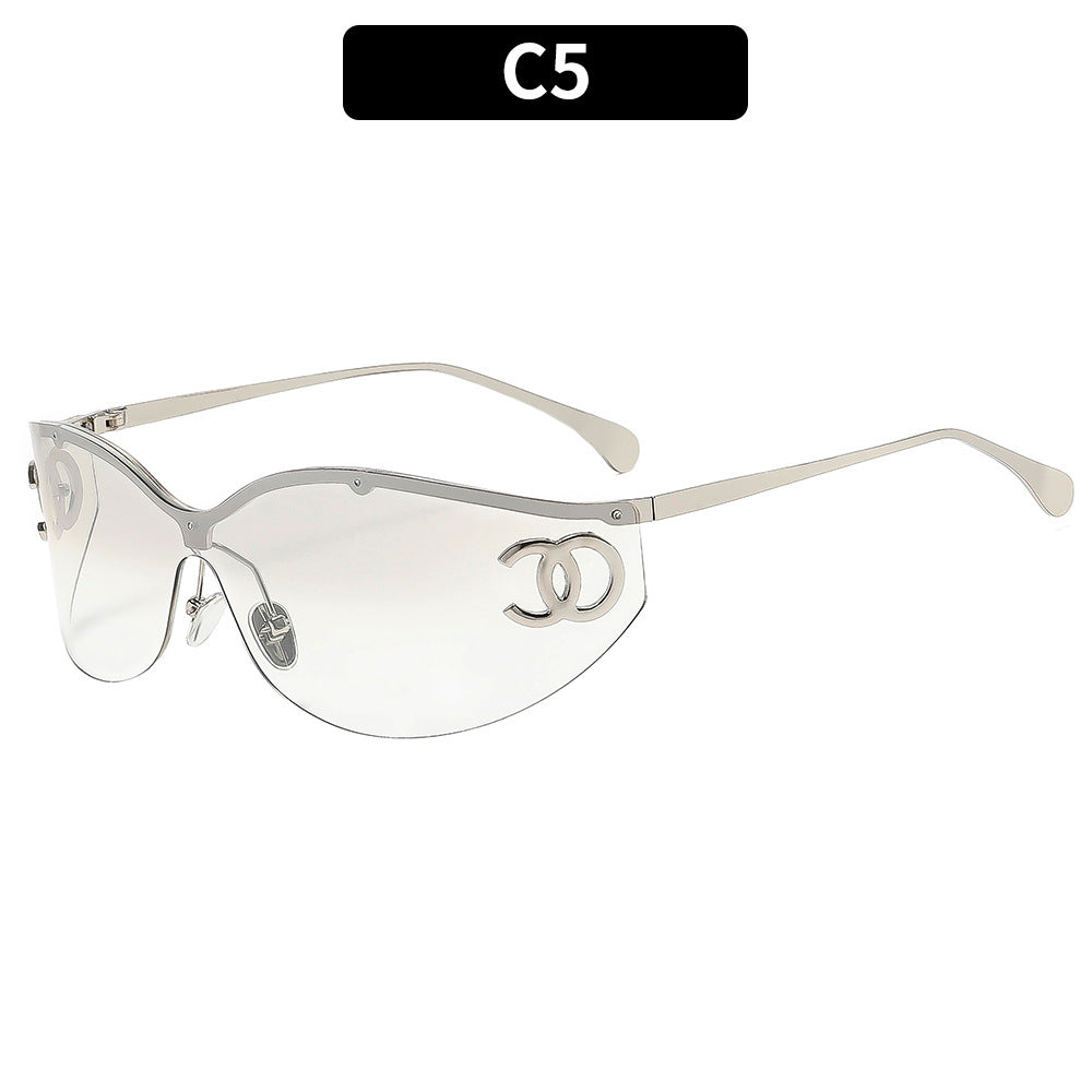 Chic Cat-Eye Shield Sonnenbrille