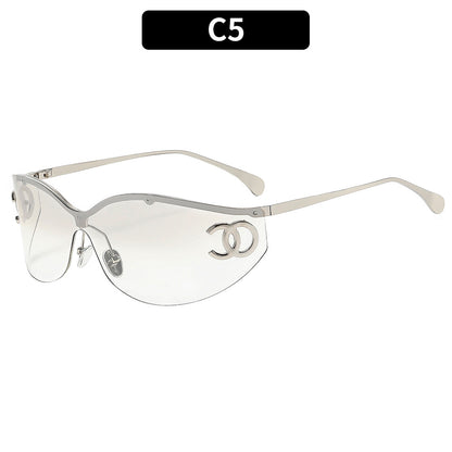 Chic Cat-Eye Shield Sonnenbrille