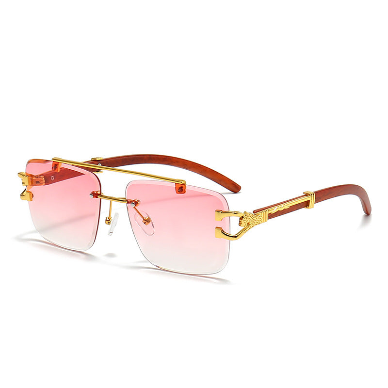 Damen modische Brille mit stilvollem Holzrahmen Brehn