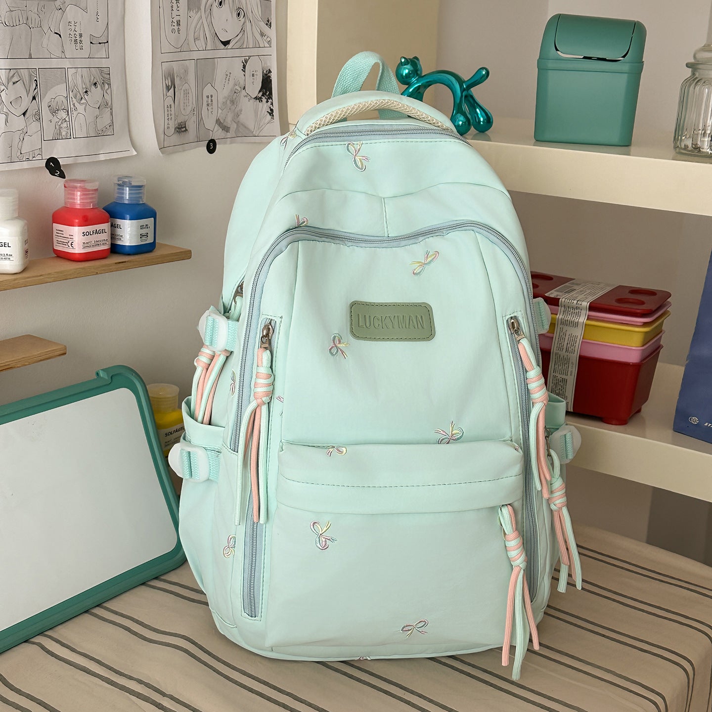 Besticketer Multi-Taschen Schultasche