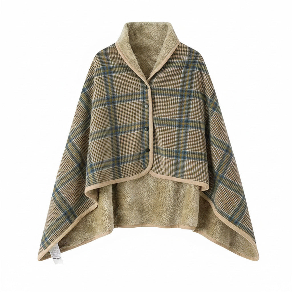 Damen Kuschelige Decke Poncho Brehn