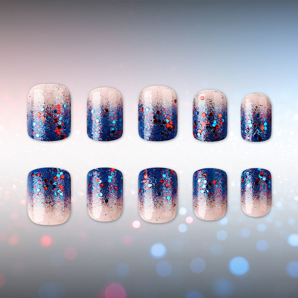 Glitzerverlauf Press-On Nagelset Brehn