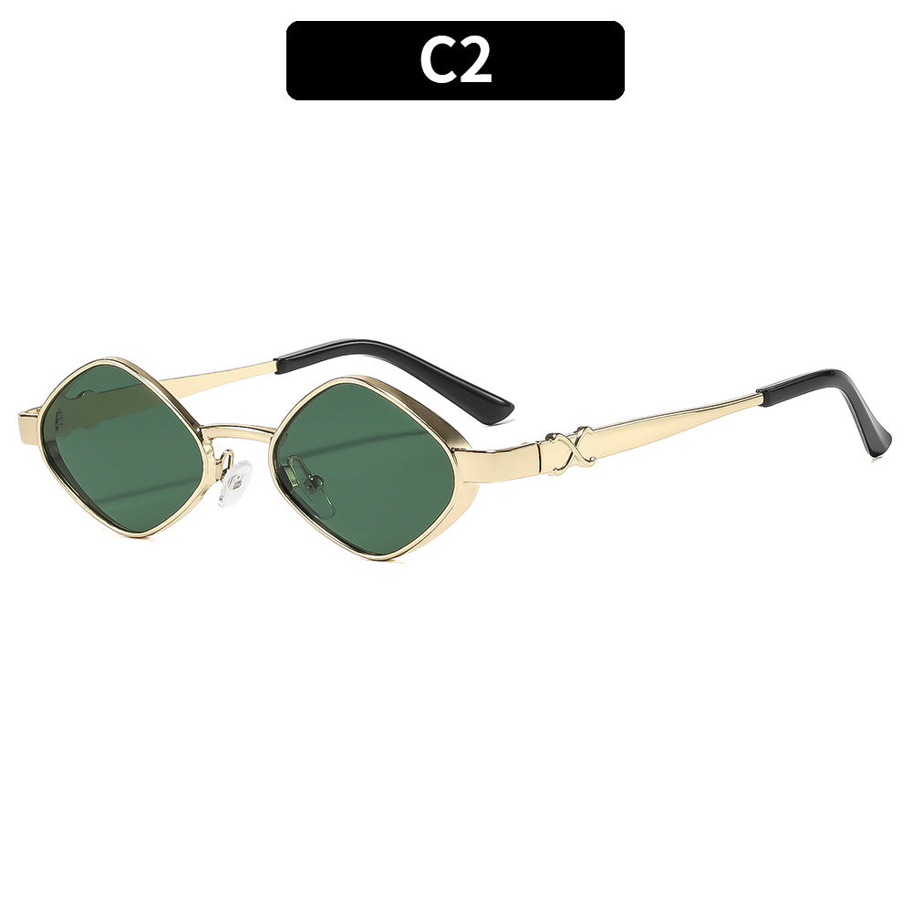 Geometrische retro-inspirierte Sonnenbrille
