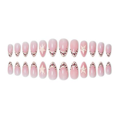 Künstlerischer Stern und Tierdruck Nagelkunst Extensions Brehn