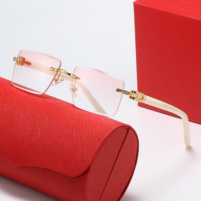Damen modische quadratische Sonnenbrille mit luxuriösem Akzent und UV-Schutz Brehn