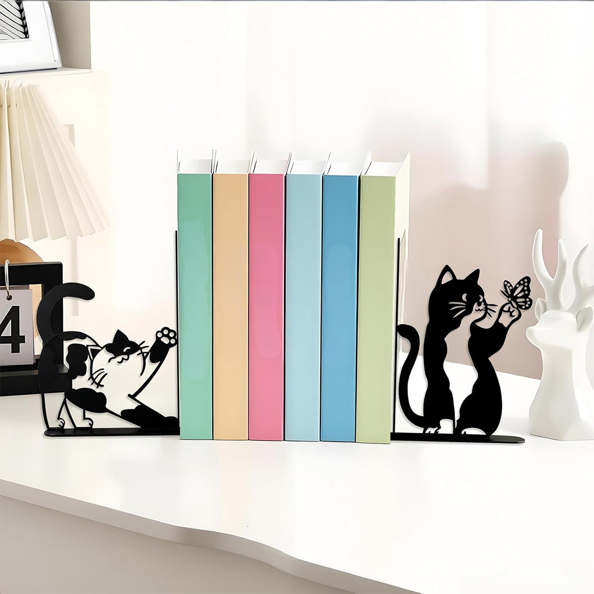 Dekorative katzenförmige Buchstützen