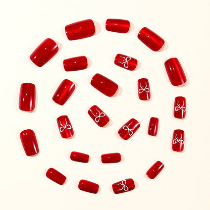 Glänzendes Schleifenakzent-Nagelkunstset Brehn