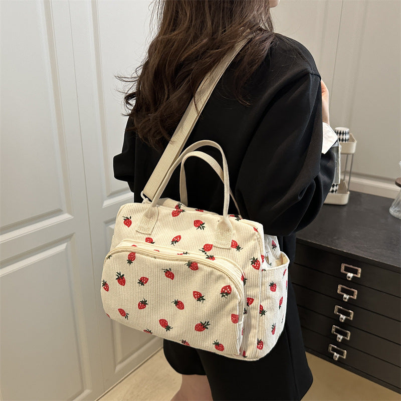 WoPlayful Erdbeer Druck Crossbody Tasche Brehn