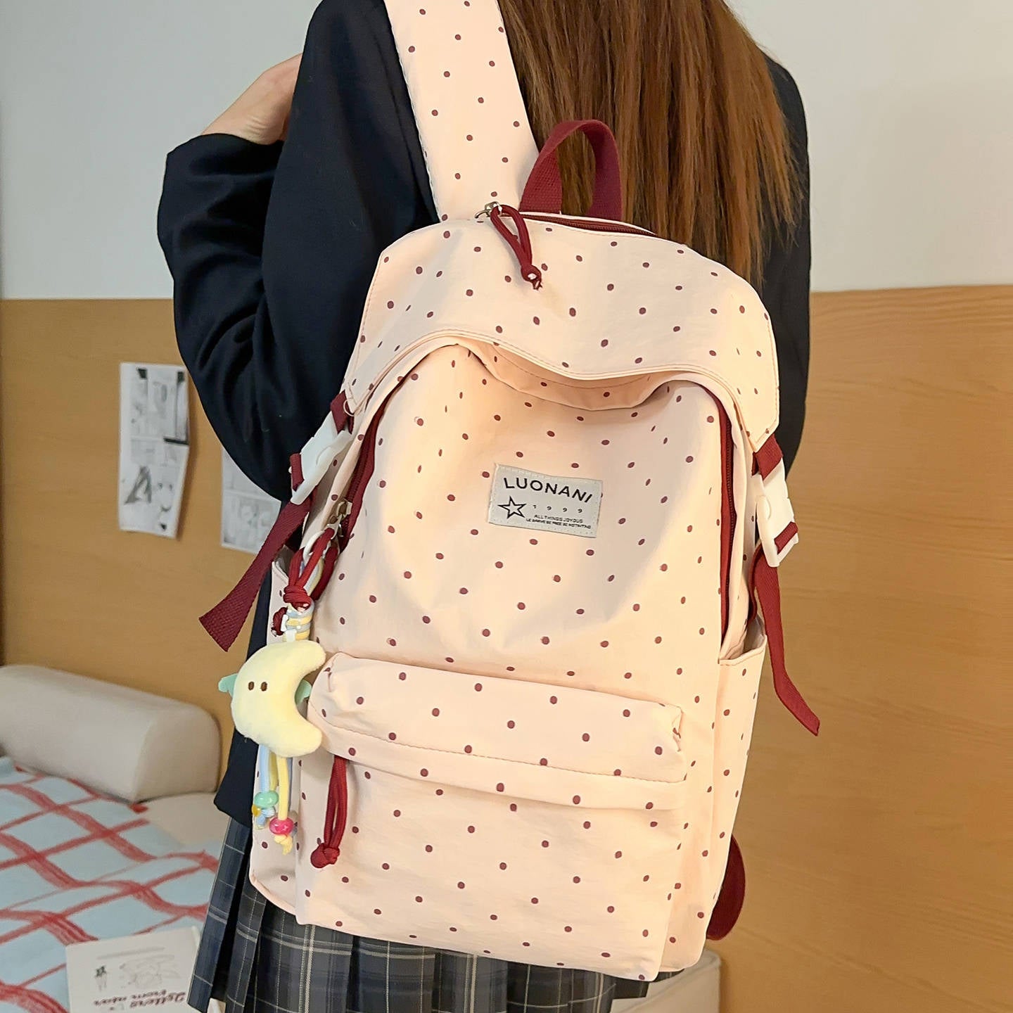 Punkte-Canvas-Rucksack Brehn