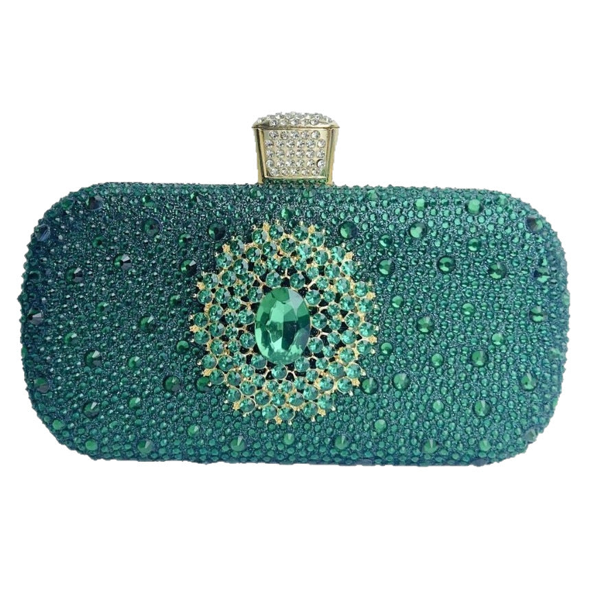 Dekorative mit Edelsteinen besetzte Abend-Clutch