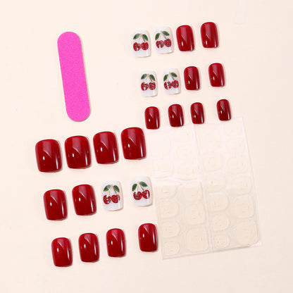 Künstlerische Kirsch-Themen Nagelkunst Extensions Brehn