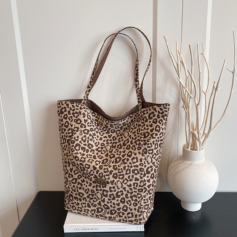 WoStylish Wendbare Leopardenmuster Einkaufstasche Brehn