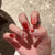 Künstliche Kunstnägel mit Fruchtigem Erdbeerdesign Brehn