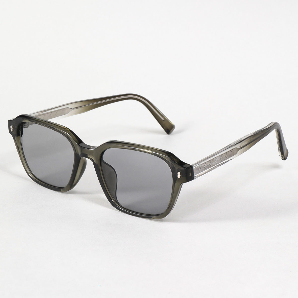 Damen rechteckige Sonnenbrille mit trendigem transparenten Rahmen Brehn