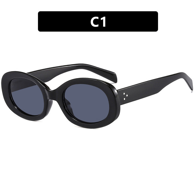 Damen modische Sonnenbrille im eleganten Ovaldesign mit robustem Rahmen Brehn