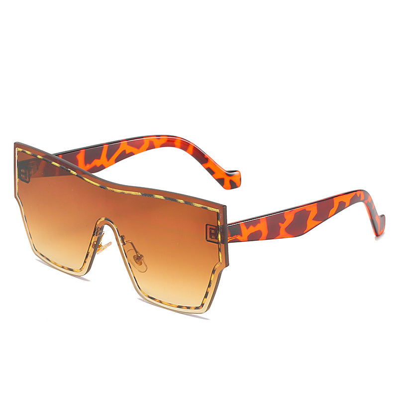Damen futuristische Oversized-Wraparound-Sonnenbrille Brehn