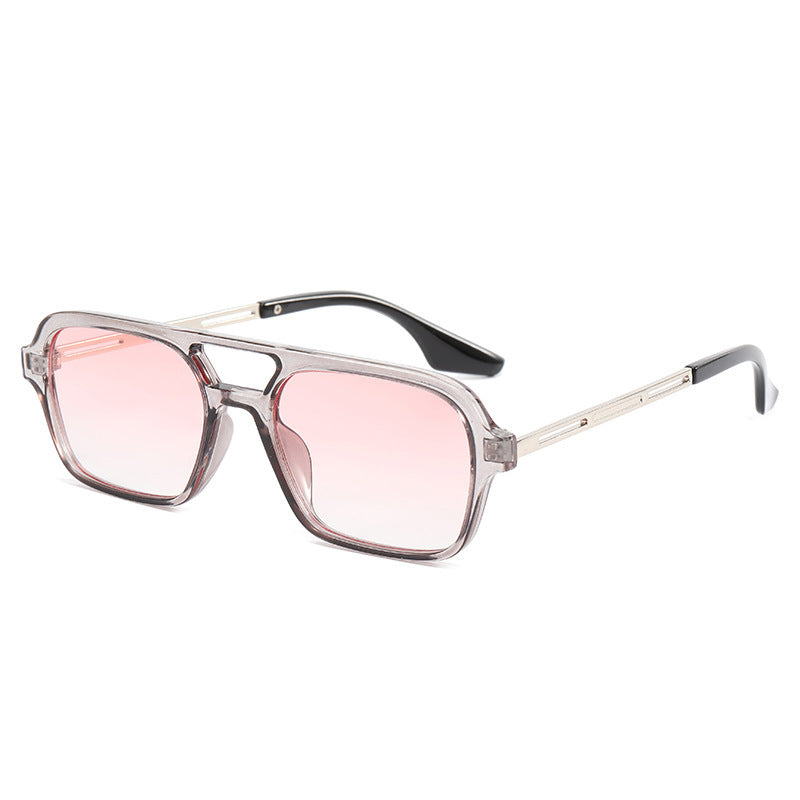 Damen Designer-Sonnenbrille mit elegantem transparentem Rahmen und gelben Gläsern Brehn