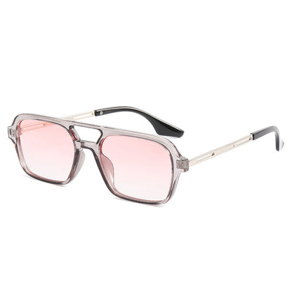 Damen Designer-Sonnenbrille mit elegantem transparentem Rahmen und gelben Gläsern Brehn