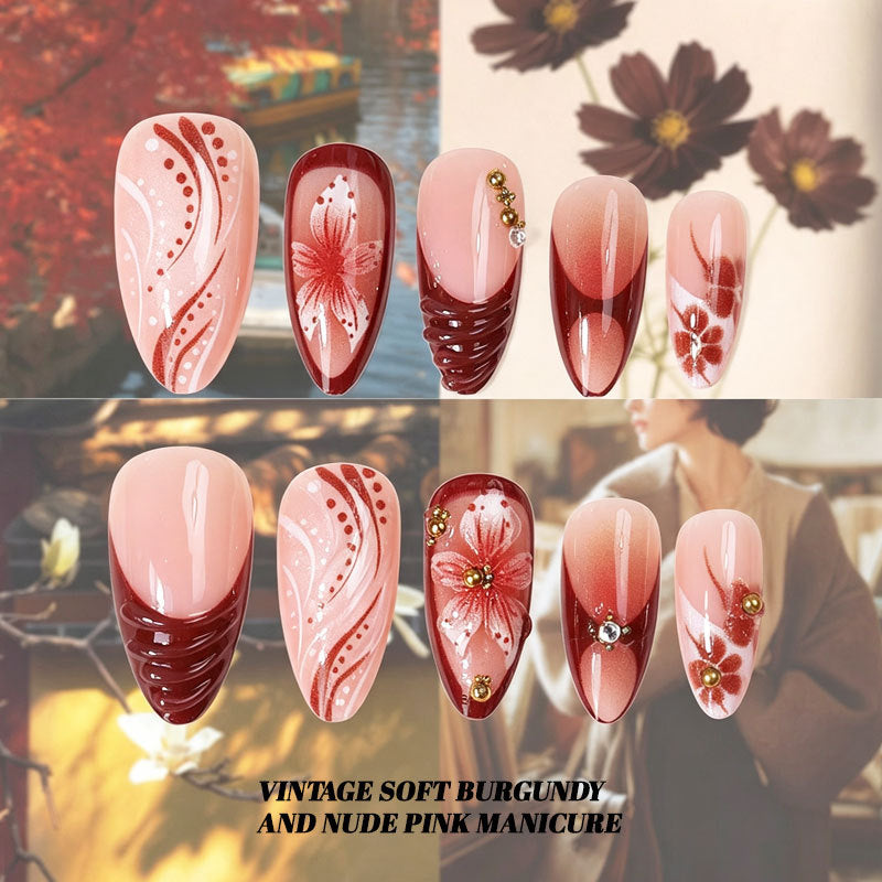 Premium Floral Design Press-On-Nagelspitzen Set Brehn