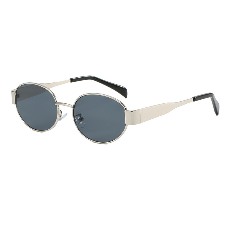 Ovalförmige Sonnenbrille mit Elegantem Metallrahmen Brehn